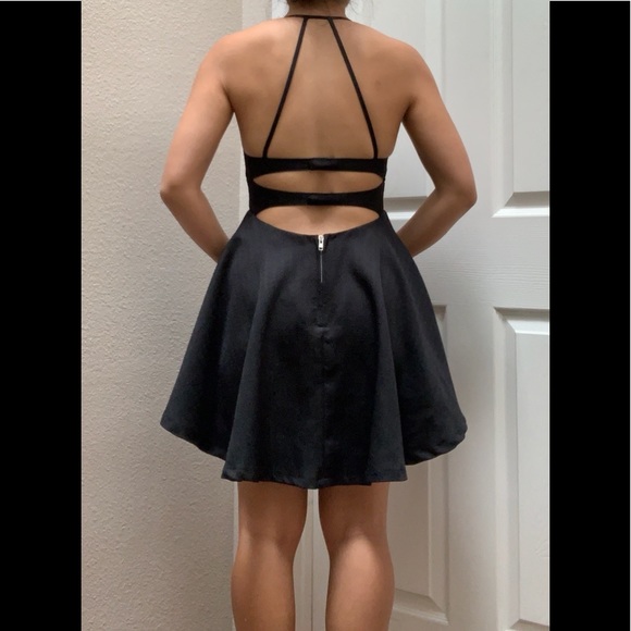 Black Peplum Layered Formal Dress - Picture 6 of 12